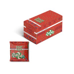 Mélange de bonbons sur la thématique de Noël, format de 50 g. Produits de la compagnie La Boîte à Bonbons.